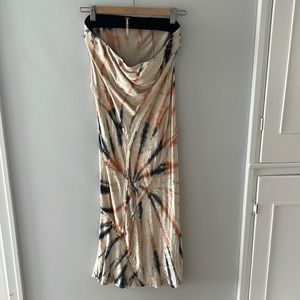 Free People maxi velvet tie dye shirt. Like new.